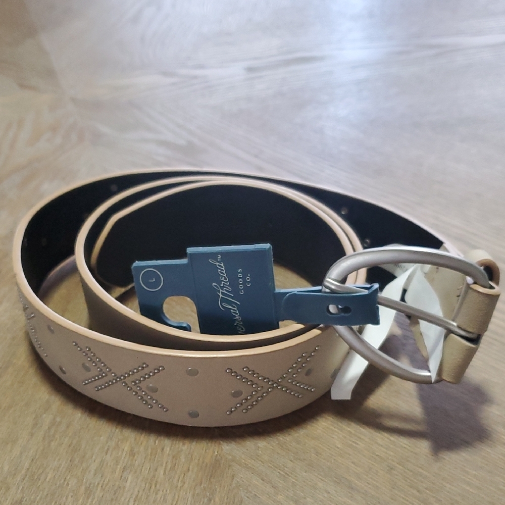 David Michael Tan Belt with Silver Buckle